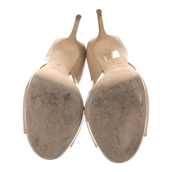 Jimmy Choo Private Nude Patent Leather Heels Sandals 39/9 fits US 8 runs small - Picture 6 of 15
